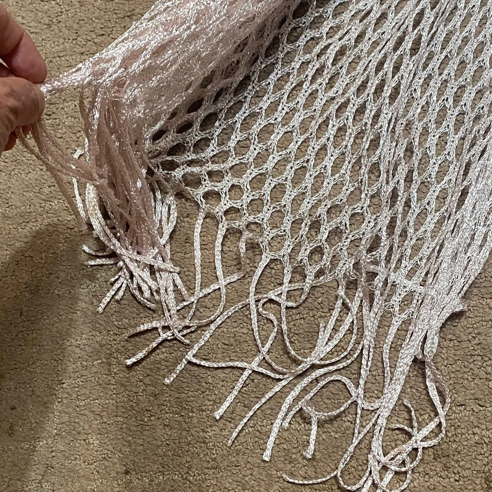 Maurices Soft Pink Open Weave Scarf Delicate Lovely Pretty Lagenlook Summer Fall
